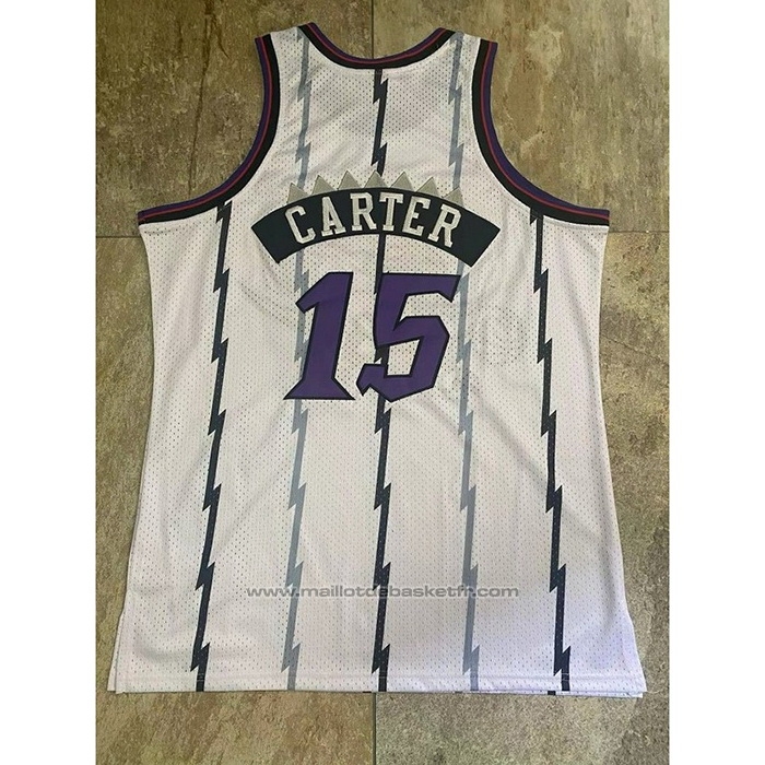 Maillot Toronto Raptors Vince Carter #15 Mitchell & Ness 1998-99 Blanc2